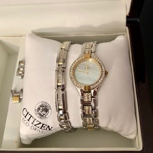 Citizen eco drive watch and bracelet